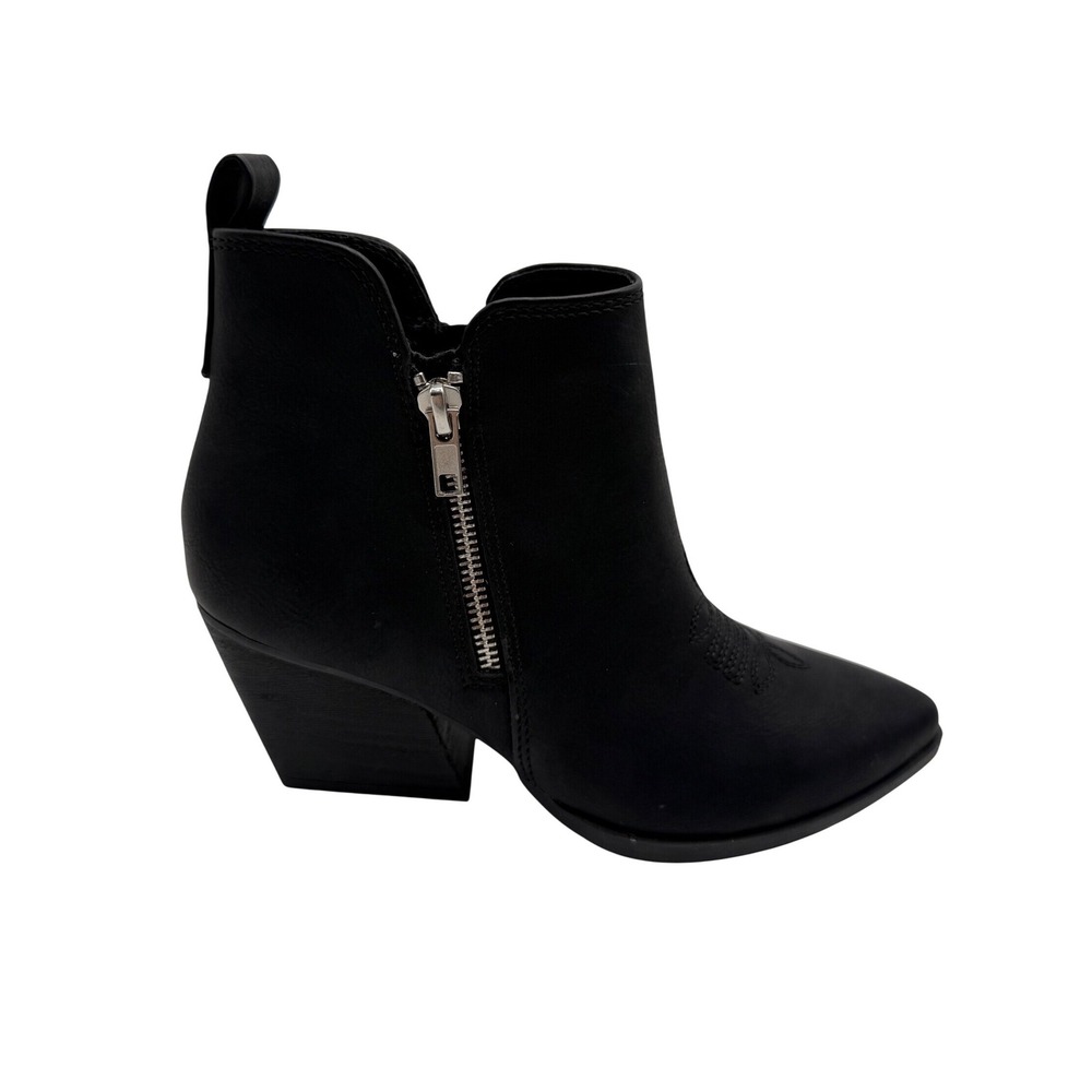 DV Dolce Vita Kiki Ankle Boots Womens 6.5 Black Excellent Western Pointed Toe
